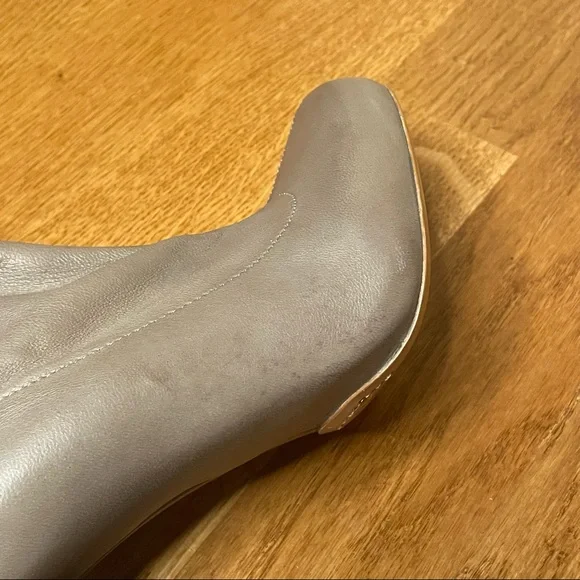 Chloe Grey Heeled Sock Bootie - Picture 8 of 15